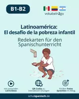 Vorschau - Bildkarten - Spanische Redekarten "Latinoamérica, el desafío de la pobreza infantil" - Deckblatt