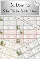 Vorschau - Spiele - Schriftliche Subtraktion, 6x Domino mit Selbstkontrolle, mehrfach differenziert, mit und ohne Überträge - Deckblatt