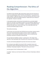Vorschau - Arbeitsblätter - Lesekompetenz Englisch – The Ethics of the Algorithm (Klasse 11, Lesetext + Aufgaben) - Seite 1