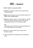 Vorschau - Stundenentwürfe - ABC Gedicht schreiben - Seite 1