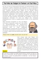 Vorschau - Arbeitsblätter - Karl Marx Religionskritik: Religion als Opium des Volkes - Seite 1