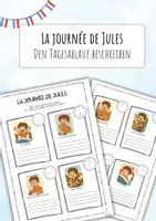 Vorschau - Arbeitsblätter - La journée de Jules - Den Tagesablauf beschreiben - Deckblatt