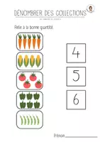 Aperçu - Feuilles d'exercices - 🫑 Au jardin - 🧮 Fiches – Dénombrer des collections - Page 3