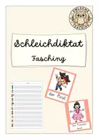 Vorschau - Arbeitsblätter - Schleichdiktat: Fasching (Kl. 1/2) - Deckblatt