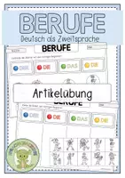 Vorschau - Arbeitsblätter - BERUFE Artikelübung - Deckblatt