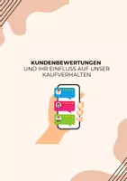 Vorschau - Arbeitsblätter - Kundenbewertungen und ihr Einfluss auf unser Kaufverhalten - Deckblatt
