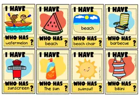 Vorschau - Stationenlernen - summer | "I have... who has" Game | 31 Karten - Seite 3