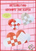 Vorschau - Mal- und Bastelvorlagen - Herzkarten für Vatertag oder Muttertag - Deckblatt