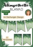 Vorschau - Anderer Materialtyp - Wimpelkette Dschungel blanko - Deckblatt