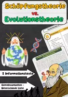 Vorschau - Arbeitsblätter - Schöpfung & Evolution Bundle: Schöpfungsgeschichten, Darwin, Selektion & Humanevolution - Seite 1