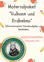 Vorschau - Arbeitsblätter - Materialpaket Vulkane und Erdbeben - Informationstext, kreative Aufgaben und Bastelanlässe - Deckblatt