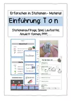 Vorschau - Stationenlernen - Ton - 3./4. Klasse Materialeinführung + Anleitung Amulett formen - Deckblatt