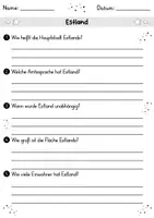 Vorschau - Arbeitsblätter - Estland MEGABUNDLE - Wissenskartei, Lückentext, Steckbrief, Suchsel, Quizkarten, POP Art Malvorlagen - Seite 2