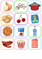 Vista previa - Tarjetas / Manipulativos - GAMES ABOUT FOOD (VOCABULARY) - página 1