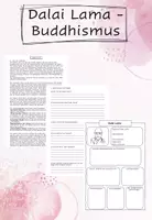 Vorschau - Arbeitsblätter - Dalai Lama - Buddhismus - Deckblatt