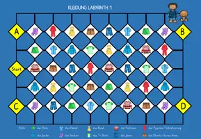 Vorschau - Spiele - Sprechspiel: Clothes maze 1/Kleidung Labyrinth 1 - Seite 3