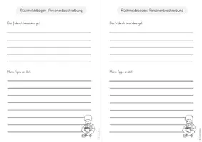 Vorschau - Arbeitsblätter - Rückmeldebogen: Personenbeschreibung (Checkliste) - Seite 2