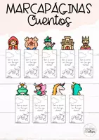 Vista previa - Manualidades / Dibujos para colorear - Marcapáginas cuentos - página 1