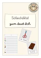 Vorschau - Arbeitsblätter - Schleichdiktat zum Laut Sch (Kl. 1/2) - Deckblatt