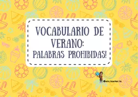 Vista previa - Juegos / Gamificación - Vocabulario de verano: Palabras prohibidas - página 1