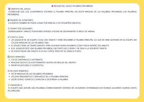 Vista previa - Juegos / Gamificación - Vocabulario de verano: Palabras prohibidas - página 2