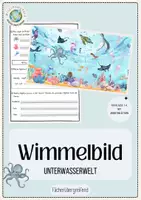 Vorschau - Anderer Materialtyp - Wimmelbild: Unterwasserwelt mit Arbeitsblättern - Deckblatt