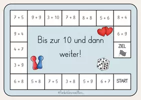 Vorschau - Spiele - Brettspiel für den Zehnerübergang im Zahlenraum 20 (Addition) - Seite 2