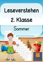 Vorschau - Arbeitsblätter - Leseverstehen Sommer Lesetexte mit Fragen - Deckblatt