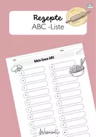 Vorschau - Arbeitsblätter - REZEPTE - ABC Liste / Arbeitsblatt - Deckblatt