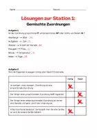 Vorschau - Arbeitsblätter - Zuordnung - Stationenlernen mit Lösungen - Seite 2