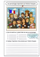 Vorschau - Arbeitsblätter - personnages importants pour l'histoire de la France - Seite 1