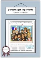 Vorschau - Arbeitsblätter - personnages importants pour l'histoire de la France - Deckblatt