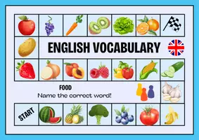 Vorschau - Spiele - Brettspiele Englisch Board Game Fruit & Vegetables - Deckblatt