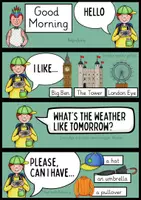 Vorschau - Präsentationen/Tafelbilder - A London Chat Fächer, Tafelmaterial Minidialog - Deckblatt