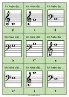 Vorschau - Stationenlernen - Notenlesen Bass- und Violinschlüssel - Lesespiel - Seite 3