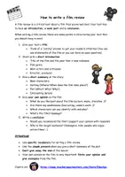Vorschau - Arbeitsblätter - How to write a film review (mit Beispiel-phrases) - Seite 1