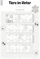 Vorschau - Mal- und Bastelvorlagen - Sachunterricht: Leporello zu "Tiere im Winter/ Spuren im Schnee" (Kl.1-3) - Deckblatt
