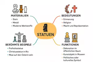 Vorschau - Arbeitsblätter - Arbeitsblätter zum Thema "Statue" + Lösung & MP3 + Mindmap + Infografik - Seite 2