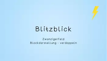 Vorschau - Präsentationen/Tafelbilder - Blitzblick 20er-Feld Verdoppeln in Blockdarstellung - Seite 1