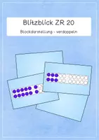 Vorschau - Präsentationen/Tafelbilder - Blitzblick 20er-Feld Verdoppeln in Blockdarstellung - Deckblatt