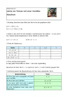 Vorschau - Arbeitsblätter - Arbeitsblatt – Terme mit einer Variablen berechnen - Deckblatt