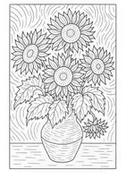 Vorschau - Arbeitsblätter - Vincent van Gogh Werke als Ausmalbilder - Seite 1