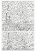 Vorschau - Arbeitsblätter - Vincent van Gogh Werke als Ausmalbilder - Seite 2