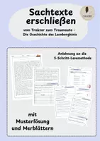 Vorschau - Arbeitsblätter - Sachtexte erschließen - Die Geschichte des Lamborghinis - Deckblatt