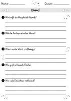 Vorschau - Arbeitsblätter - Island MEGABUNDLE - Wissenskartei, Lückentext, Steckbrief, Suchsel, Quizkarten, POP Art Malvorlagen - Seite 2