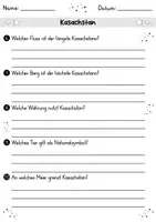 Vorschau - Arbeitsblätter - Kasachstan MEGABUNDLE - Wissenskartei, Lückentext, Steckbrief, Suchsel, Quizkarten, POP Art Malvorlagen - Seite 3