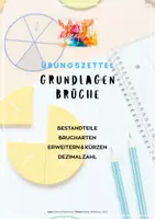 Vorschau - Arbeitsblätter - Übungszettel | Grundlagen Brüche mit Lösung - Deckblatt