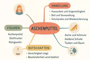 Vorschau - Arbeitsblätter - Lernposter + Arbeitsblatt zum Thema "Aschenputtel" + Onlineübung & MP3 + Mindmap + Infografik - Seite 3