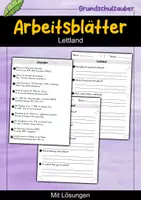Vorschau - Arbeitsblätter - Lettland MEGABUNDLE - Wissenskartei, Lückentext, Steckbrief, Suchsel, Quizkarten, POP Art Malvorlagen - Seite 1