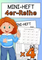 Vorschau - Arbeitsblätter - MINIHEFT: Multiplikation mit 4 (Mathe Klasse 2) - Deckblatt